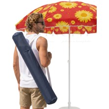 Entropiy Aethra Premium Serisi 220CM Plaj ve Havuz Güneş Şemsiyesi Çiçek Desen Oxford  Kumaş- Ayarlanır Başlık, Fiberglass Gövde - Kamp Deniz Butik Otel Seyahat