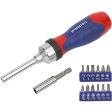 Aesco WP200524 14 Parça Profesyonel Cr-V Cırcırlı Bits Tornavida Seti
