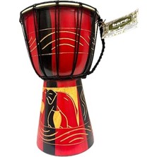 Aesco Ahşap Djembe Otantik Çalgı, 30 Cm, Mahoni Ağacı, Keçi Derisi, Darbuka Davul