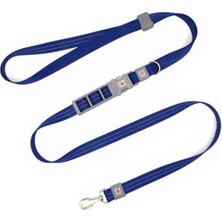 Aesco Caramelos Hands-Free Eller Serbest Köpek Gezdirme Kayışı, Lacivert Ayarlanabilir, 150 Cm, Reflektörlü