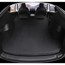Aesco Tesla Model Y Araç Içi Şişme Yatak ve Yastık Seti Pompa Gri Taşınabilir Arka Koltuk Uyku ve Dinlenme Seyahat ve Kamp Yatağı Konforlu Siyah