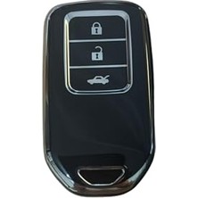 Aesco Autohan Keys Honda Civic Fc5, Crv, Hrv Için Anahtarsız Çalıştırma Nano Anahtar Kılıfı, Siyah ve Gümüş Renk, Executive Rs