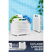 Orvessa Geniş Kapasiteli Katlanır Çamaşır Sepeti, Pratik ve Hafif Kullanım