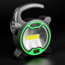 Aesco Pilli Kamp Feneri LED 3xaa Taşınabilir Işıldak 2 Modlu Cob LED Kamp Lambası MKMP-0016          [ G]