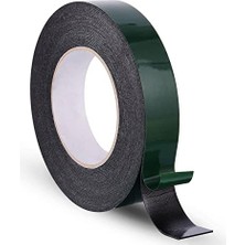 Aesco Çift Taraflı Köpük Bant Eva Montaj Bandı Siyah 24 mm x 10 Metre