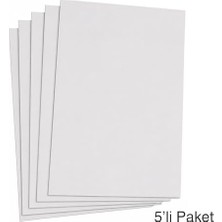 Aesco Beyaz Mukavva 35X50 cm 5’li Paket - 1.0 mm Kalınlık - Okul Projeleri, Maket ve Pano Çalışmaları Için Sert ve Dayanıklı Karton