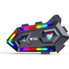 Aesco Y20 Rgb Kask Intercomu Kask Için Bluetooth Kulaklık (Eşleşme Yoktur)