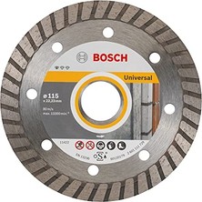 Aesco Bosch Professional Accessories Standard Seri Genel Yapı Malzemeleri Için Turbo Segmanlı Elmas Kesme Diski 115 Mm, Gri