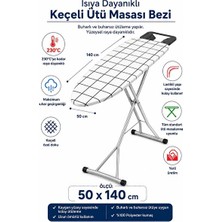 Orvessa 50X140 cm Keçeli Ütü Masası Kılıfı, Kaymaz ve Koruyucu Tasarım Ütü Masası ve Aksesuarı