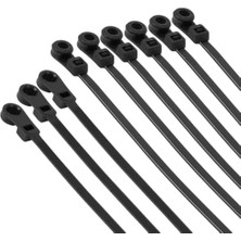 Aesco Vida Delikli Kablo Bağı Plastik Kelepçe 100LÜ Paket Siyah 3.6X150MM