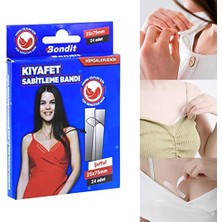 Aesco Telvesse Bondit Dekolte Takı Kıyafet Elbise Kaydırmaz Sabitleme Bandı 24ADET