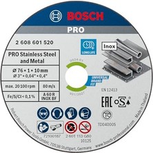 Aesco Bosch Professional Accessories 5 Adet Kesme Diski (Inox Uzmanı, 10 mm Yuvalı Açılı Taşlama Makinesi Için Aksesuar)          [enerji Sınıfı B]