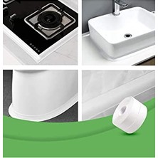 Aesco Sızdırmazlık Bandı Lavabo Bantı Banyo Mutfak Lavabo Küvet Duş Teknesi Su Geçirmez Kenar Bant 320 cm x 37 mm