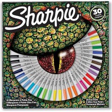 Aesco Sharpie Fine Permanent Markör 30'lu Karışık Kutu, Kertenkele