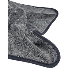 Aesco Mikrofiber Süper Emici 50X 70 cm Araç Kurulama Bezi Süper Emici Kalın Fil Özellikli Oto Kurulama Temizlik ve Uygulama Havlusu (Gri)