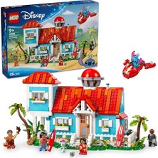Odea LEGO Disney Lilo ve Stiç Plaj Evi 43268-9 Yaş Üzeri Prenses Seven Kız ve Erkek Çocuklar Için 6 Odası ve Çatı Gözlemevi Olan Uzay Gemisi ve 5 Minifigür Içeren Yaratıcı Oyuncak Yapım Seti (834 Parça)