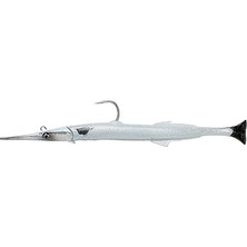 Odea 3D Needlefish Pulsetail 2+1 18CM 26GR Pearl White Silver