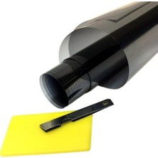 Aesco Seria 1200 Süper Koyu Siyah Çizilmez Cam Filmi 4 Numara 50 cm x 6 Metre