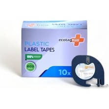 Odea Dymo Letratag Etiket Muadili 12 mm x 4 mt Kağıt Beyaz 10 Lu