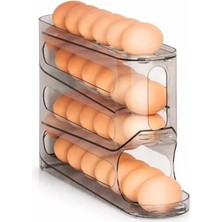 Odea Abs Plastik Dolapiçi Yuvarlanır Tip Yumurta Organizer ve Standı AL5452 (Füme)