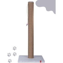Odea 90CM Catnipli Kalın Borulu Dev Tırmalama Tahtası Gri