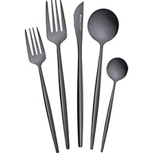Odea Karaca Orion Black 30 Parça 6 Kişilik Çatal Kaşık Bıçak Seti