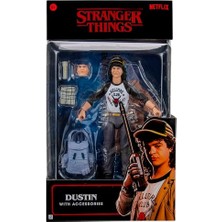 Odea Stranger Things Dustin Henderson Baş Aşağı Koleksiyoncu Figürü - 15 cm Yumuşak Iyi Giysiler ve Benzersiz Aksesuarlarla Son Derece Detaylı Figür