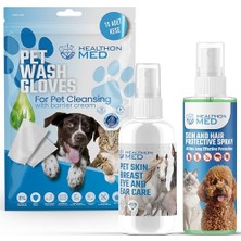 Odea Evcil Hayvan Hijyen & Bakım Seti – Temizleme Kesesi (10 Adet) + Deri, Kulak, Göz Bakım Spreyi + Tüy Koruyucu Sprey – Kedi, Köpek ve Diğer Hayvanlar Için