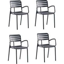 Odea Notte Sandalye 4'lü Paket Antrasit
