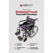 Odea Medpride Refakatçi Frenli Ekonok Manuel Katlanabilir Tekerlekli Sandalye