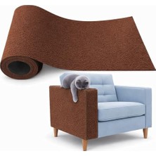 Odea Kedi Tırmalama Matı Yapışkanlı - Keçe Tırmalama Pedi 100X30 cm - Duvar Koltuk Zemin Koruyucu - Tırnak Bakım Ürünü - Kaymaz Dayanıklı Uzun Ömürlü Evcil Hayvan Aksesuarı (Kahverengi)