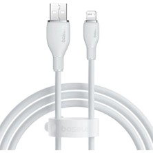 TeknoKapsül Baseus Pudding Hızlı Şarj Özellikli USB To Lightning 2.4 A. Kablo 1.2m Beyaz