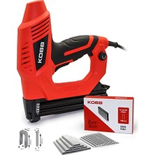 Odea Kobb KBZ90 15-25MM Zımba ve 15-32MM Profesyonel Çivi Çakma Makinesi + 3000 Adet Yedek Zımba ve Çivi, Kırmızı/siyah