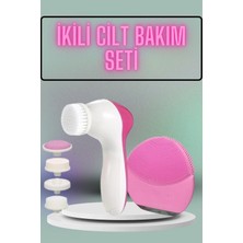 Elivora Ikili Cilt Bakım Seti 5 Başlıklı Yüz Temizleme ve Masaj Aleti Canlandırıcı ve Onarıcı
