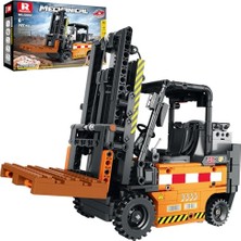 Odea Forklift Kamyon Yapı Taşı Kiti,rc Forklift Oyuncakları App Uzaktan Kumandalı Inşaat Makinaları Seti 22002, Raf Kaldırılmış Kamyon,eğitim Mühendisliği Kök Yapı OYUNCAKLARI,722 Adet