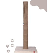 Odea 90CM Catnipli Kalın Borulu Dev Tırmalama Tahtası Krem