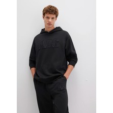 Mavi Mvjns Baskılı Kapüşonlu Siyah Sweatshirt 0S10346-900