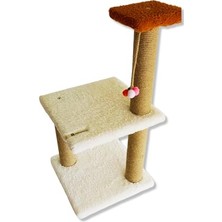 Odea Iki Katlı Yavru Beyaz Kedi Tırmalama Tahtası