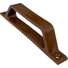 Odea Pvc ve Alüminyum Sineklik Tutamağı Kahverengi Plastik D Kol Kulp 12CM
