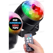 Yenilig Parti Ortamları Için Dinamik Oynar Başlıklı Rgb Disko Topu - Kumanda ile Yönetim