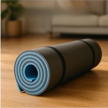 Odea 16MM Mavi-Siyah Pilates Matı, Ekstra Kalın Yo ve Egzersiz Nderi