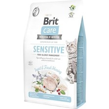 Odea Care Sensitive, Alerjileri Olan Yetişkin Kediler Için, Tahılsız, Hipoalerjenik, Larva ve Taze Ringa Balıklı Kuru , 2 kg