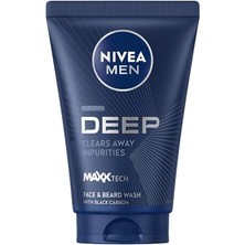 Odea Nıvea Men Erkek Yüz ve Sakal Temizleme Jeli Deep Dimension 100 Ml,nemlendirici,yağ Arındırıcı,aktif Karbon,gün Boyu Ferahlık