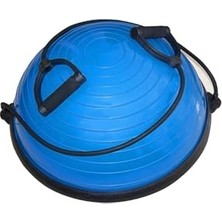 Odea Slipt Bosuball Yarım Denge Topu, Pilates Aleti, Direnç Lastikli, Mavi, 46CM