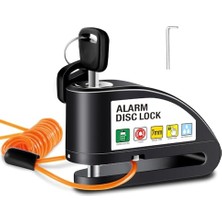 Odea Motosiklet Kilidi, Fren Diski Kilidi, Alarm 110 Db, Yüksek Sesli Motorsiklet Alarmlıdisk Kilidi, 1,5 M Hatırlatma Kablolu