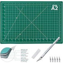 Odea Çift Taraflı, A2 Boy, Kesim Matı ve Kretuar Bıçağı, 45X60 Cm, Kesim Altlığı, Kesme Tablası
