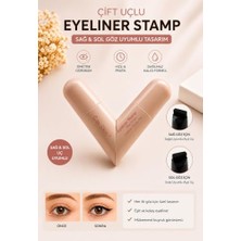 Odea Suya Dayanıklı Çift Taraflı Eyeliner Damga Kalem Sağ ve Sol Göz Uyumlu-Siyah