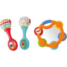 Odea Fisher-Price Eğlenceli Sallama, Çıngırak ve Tıkırtı Sesleri Çıkaran Bu Hediye Seti, Bebeğinizin Ritim Duygusunu Geliştirecek., DPY77