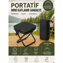 Odea Katlanır Ni Kamp Sandalyesi Hafif El Çantası Boyutunda Portatif Taşınabilir Piknik Taburesi