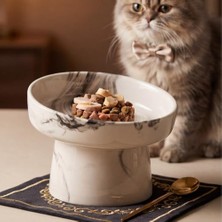 Odea Seramik  Kabı - Kedi ve Köpekler Için Sağlıklı  Kasesi - Ayaklı,yükseltilmiş, Kaymaz  Kabı (Siyah)